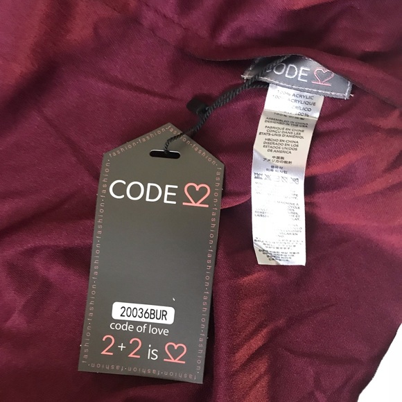 Code Burgundy Faux Fur Faux Suede Vest OSFA NWT - Picture 4 of 5